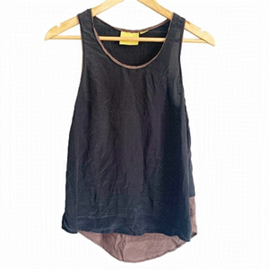 ANTHROPOLOGIE Maeve 100% Silk Tank Top Light Weight Neutral Tone Size 2